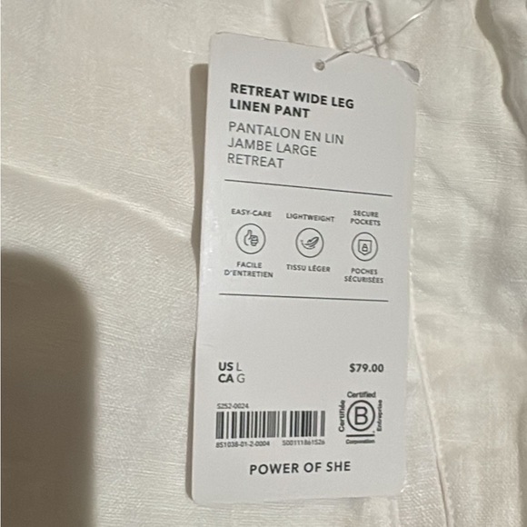 Athleta Retreat Wide Leg Linen Pant // Calla Lily - Picture 16 of 16